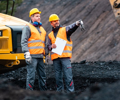 Our Miners Surveying Mine From The Above